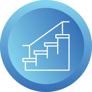 merdiven simgesi, ağ basit illüstrasyon