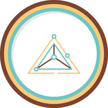 Piramit Grafik simgesi, vektör illüstrasyonu basit tasarım