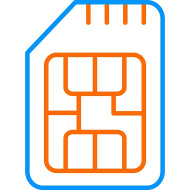 Sim Kart web simgesi, vektör illüstrasyonu