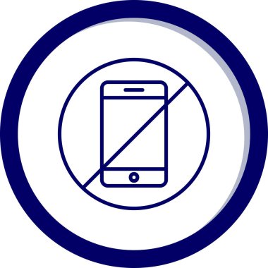 Telefona izin yok, vektör illüstrasyonu basit tasarım