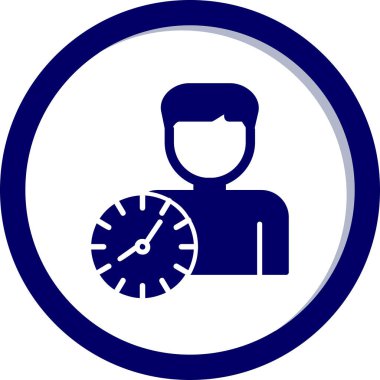 zaman yönetimi simgesi, vektör illüstrasyonu                 