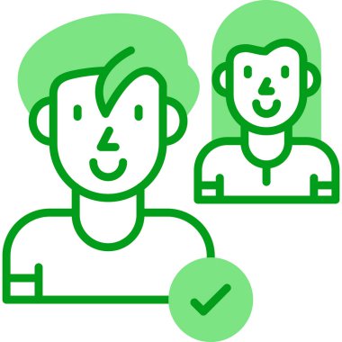 İş Arkadaşları simgesinin vektör illüstrasyonu