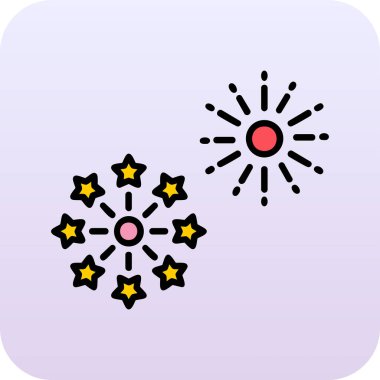 Vektör illüstrasyonu, simge Havai fişek ögesi 