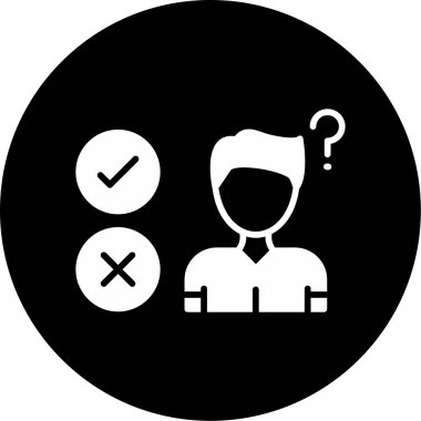 Quiz web simgesi vektör illüstrasyonu