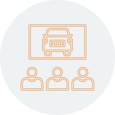 Sınıf Sürücü Web simgesi vektör çizimi