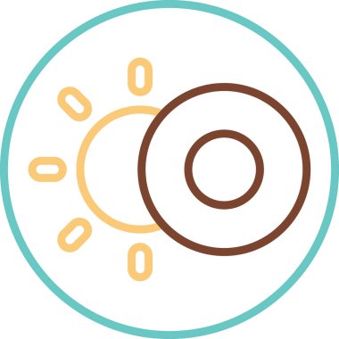 Karanlık mod. Web simgesi basit illüstrasyon