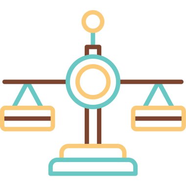 Ölçek simgesi, vektör illüstrasyonu basit tasarım