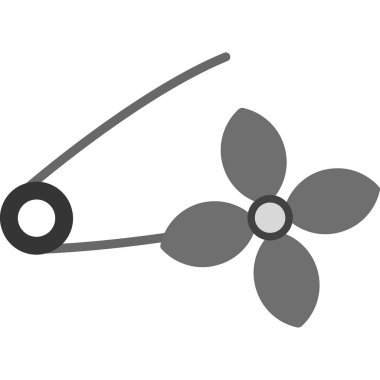 Çengelli iğne kutsal kişilerin resmi, vektör çizim         