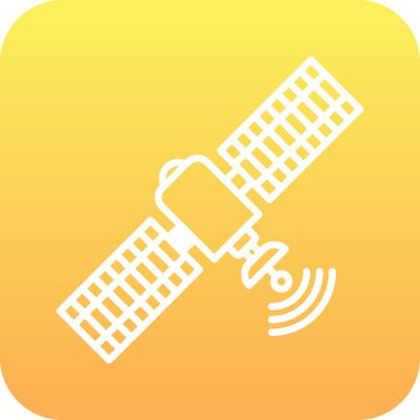 Uydu. Web simgesi basit illüstrasyon 