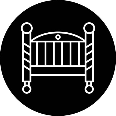 Bebek Beşiği Web simgesi vektör illüstrasyonu