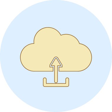 Bulut simge vektör çizim upload          