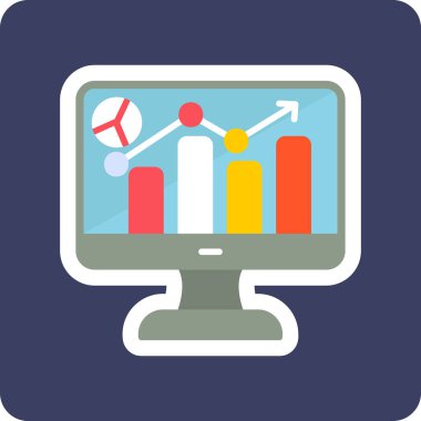 iş veri analiz simgesi vektör illüstrasyonu