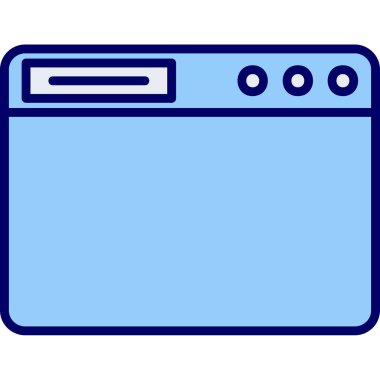 Tarayıcı. Web simgesi vektör illüstrasyonu