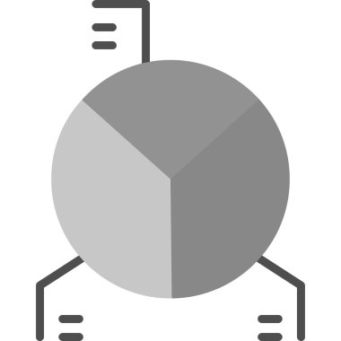 Pasta çizelgesi simgesi, vektör illüstrasyonu 