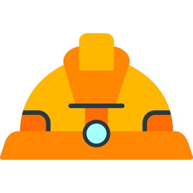 Güvenlik Miğferi Web simgesi, vektör illüstrasyonu