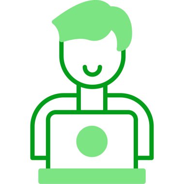 Yazılım Mühendisi Web simgesi vektör çizimi