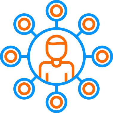 organizasyon yapı simgesi, vektör illüstrasyon basit tasarım