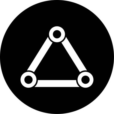 Üçgen işareti. Basit tasarım çizimi