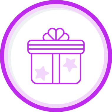 Hediye. Web simgesi basit illüstrasyon 