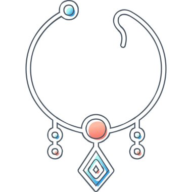 kolye simgesi vektör illüstrasyonu