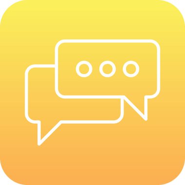 Sohbet baloncukları simgesi, vektör illüstrasyonu basit tasarım