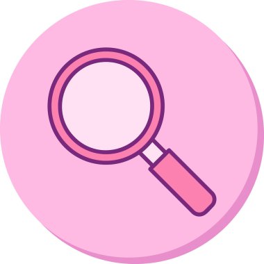 Büyütme cam simgesi, vektör illüstrasyonu 