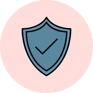 kalkan simgesi web basit illüstrasyon