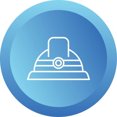 Güvenlik Miğferi Web simgesi, vektör illüstrasyonu