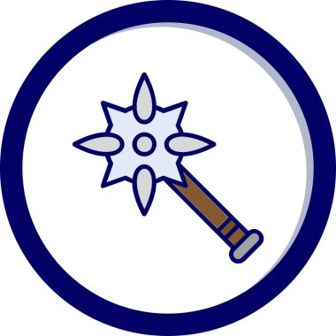 Topuz. Web simgesi basit illüstrasyon              