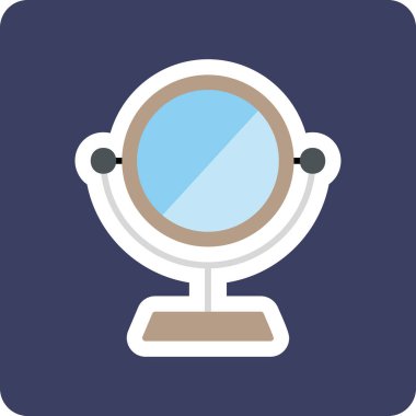 Ayna simgesinin vektör illüstrasyonu 