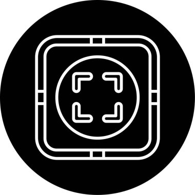 Tam Ekran simgesinin vektör illüstrasyonu        