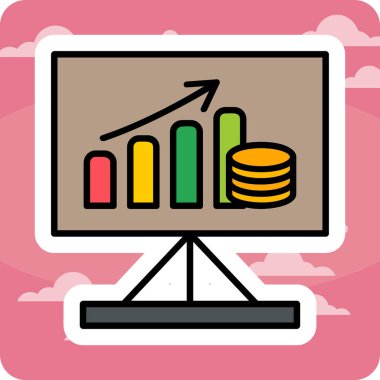 sunum simgesi, vektör illüstrasyonu 