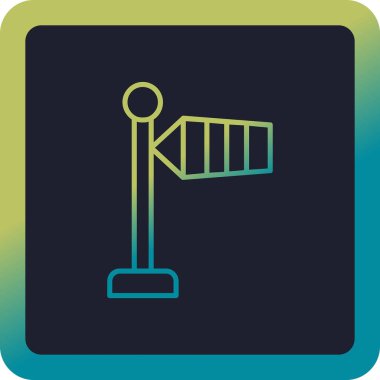 Modern Rüzgar İşareti simgesinin vektör illüstrasyonu                