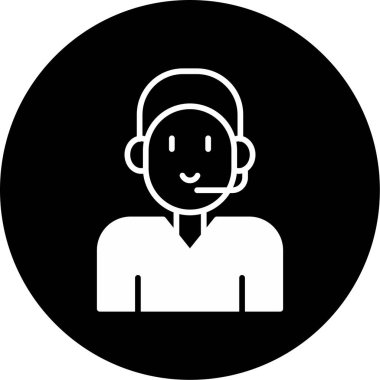 Müşteri Destek kutsal kişilerin resmi, vektör çizim 