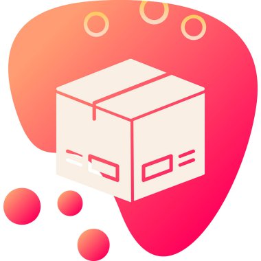 Paket, dağıtım simgesi vektör illüstrasyonu 