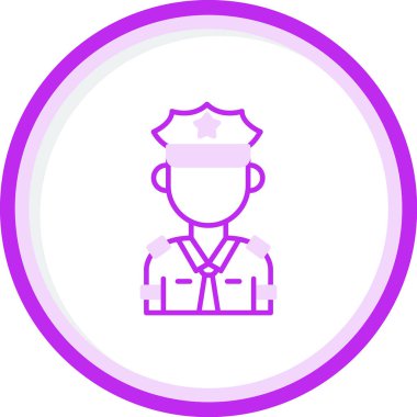 Bir polisin vektör illüstrasyon simgesi