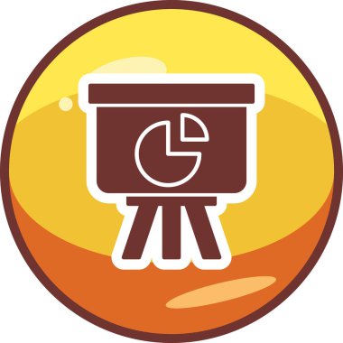 Pasta çizelgesi simgesi, vektör illüstrasyonu 