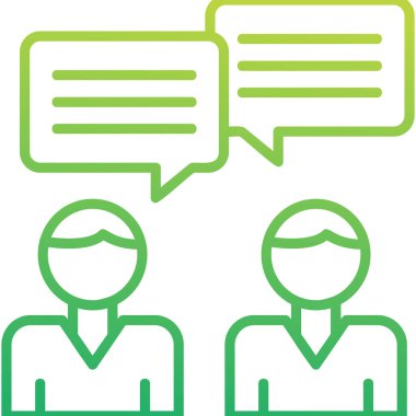converstation simgesi, vektör illüstrasyonu basit tasarım