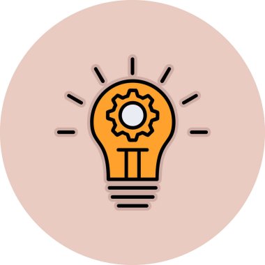 İnovasyon web simgesi basit illüstrasyon 