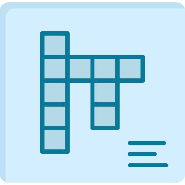 Çapraz Bulmaca modern simgesinin vektör çizimi       