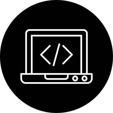 dizüstü bilgisayar simgesi, vektör illüstrasyonu basit tasarım