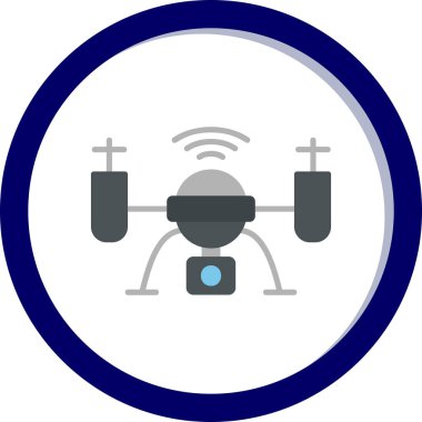 Drone simgesi vektör illüstrasyon tasarımı