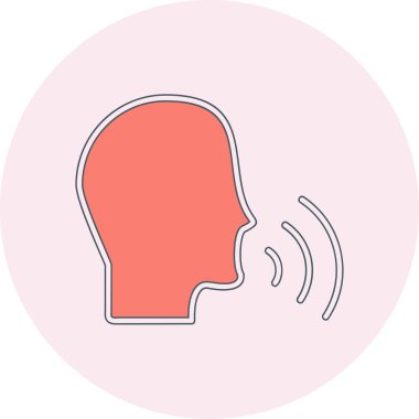 Konuşan Web simgesi vektör illüstrasyonu