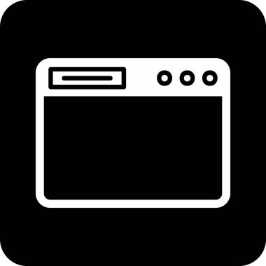 Tarayıcı. Web simgesi vektör illüstrasyonu