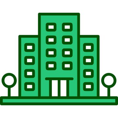 Office Building web simgesi, vektör illüstrasyonu