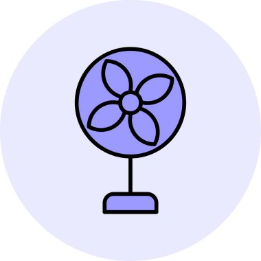 air fan simgesi, vektör illüstrasyonu basit tasarım