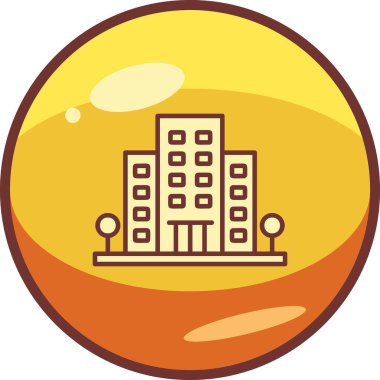 Office Building web simgesi, vektör illüstrasyonu