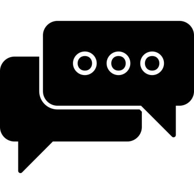 Sohbet baloncukları simgesi, vektör illüstrasyonu basit tasarım