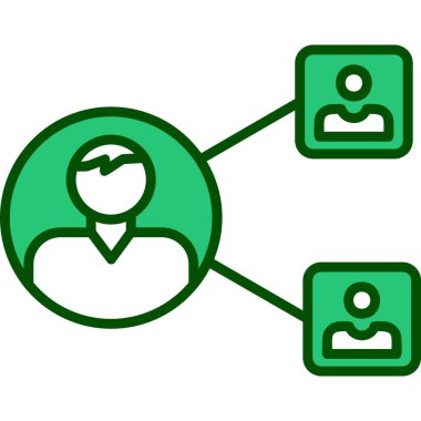 insanlar bağlantı simgesi, vektör illüstrasyonu basit tasarım