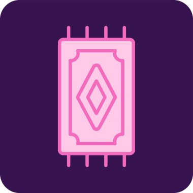 Bir halı simgesinin web illüstrasyonu